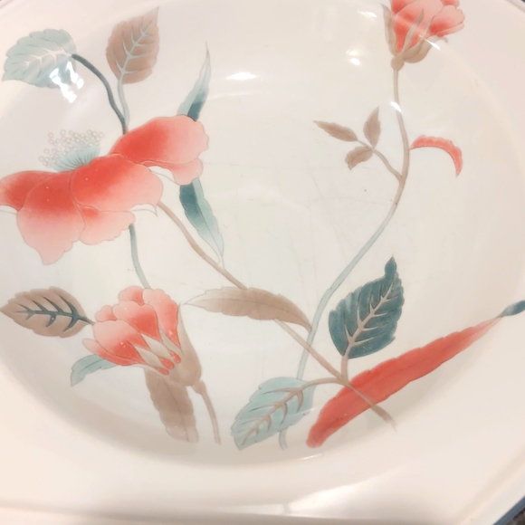 2 Mikasa Bowls Silk Flowers 🌺 cereal soup - Picture 3 of 3